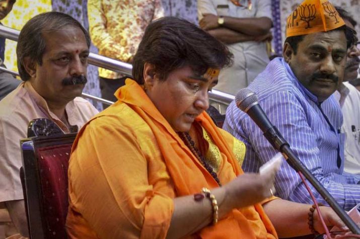 Sadhvi Pragya asks for apology on Shahid Karkare