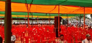 The chairs remained empty in Amit Shah Sabha in Jamshedpur