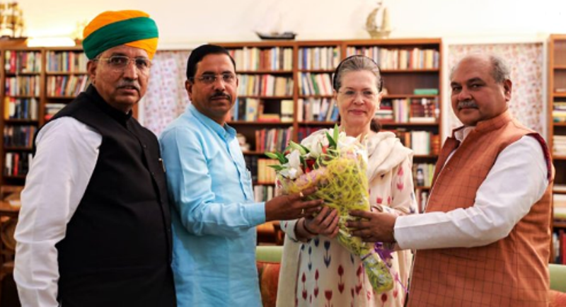 BJP के मंत्रियों ने सोनिया गांधी से की मुलाकात