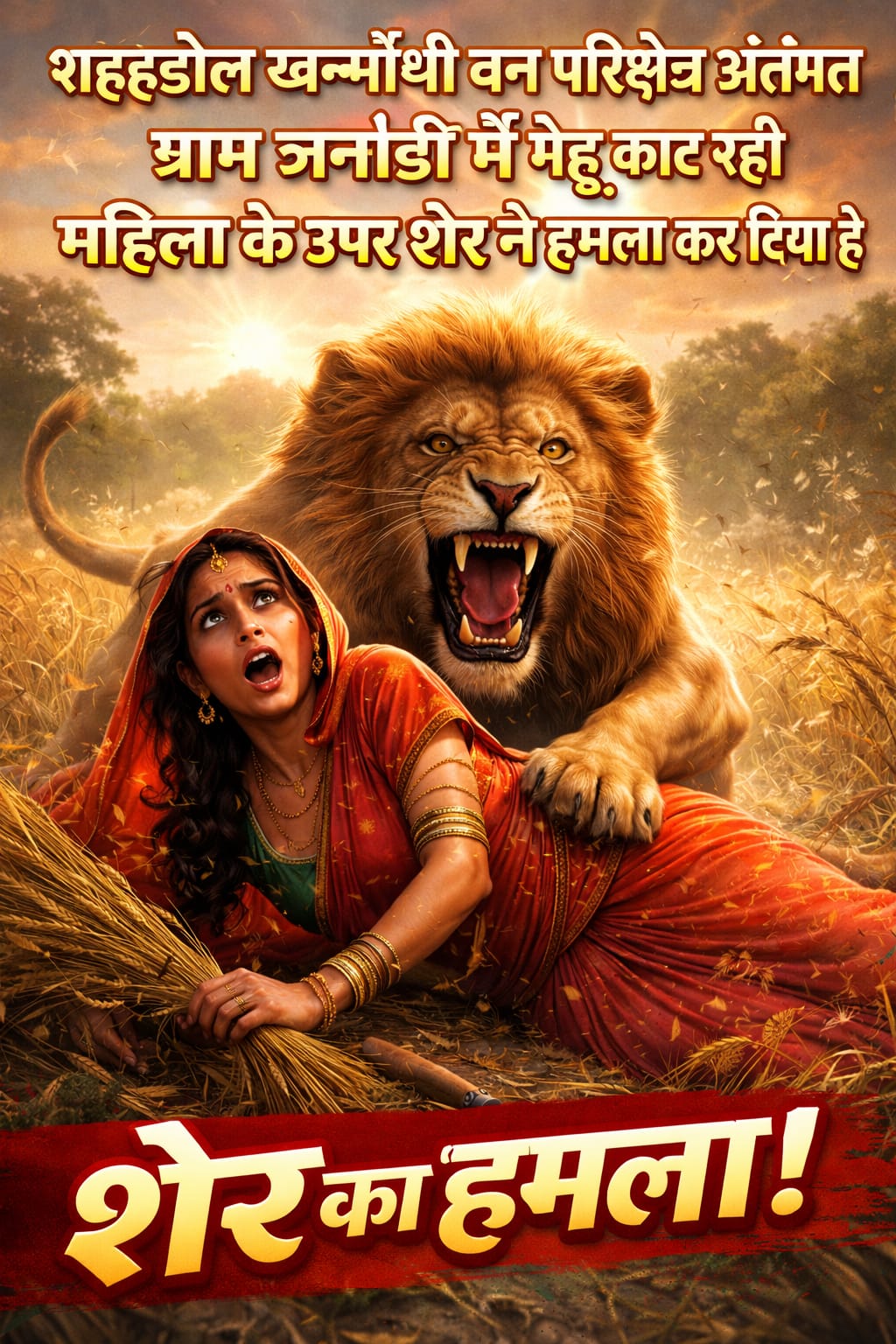 अंधा कानून, संवेदनहीन विभागः शेर के हमले के 48 घंटे बाद भी ‘जनौडी’ की पीड़िता महिला को फूटी कौड़ी नसीब नहीं