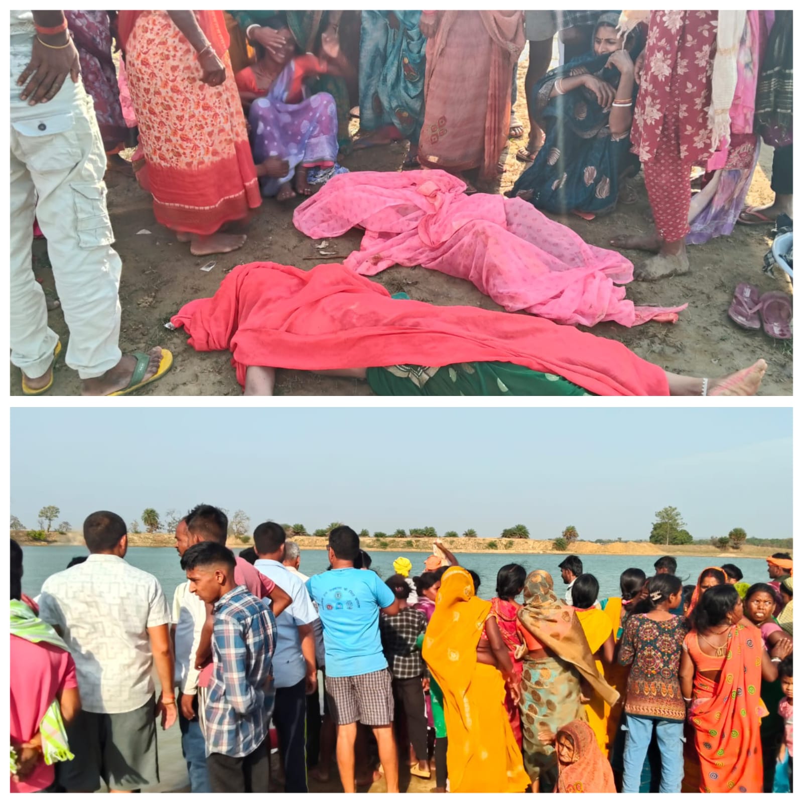 चतरा तालाब में डूबने से मां समेत दो बेटियों की मौत