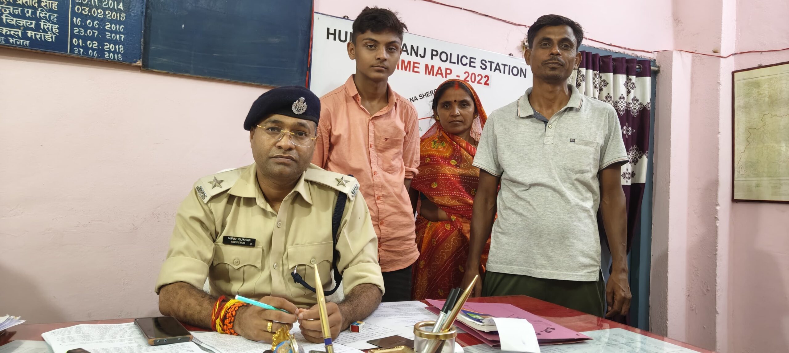 हंटरगंज पुलिस की पहल से एक साल बाद परिवार से मिला लापता किशोर