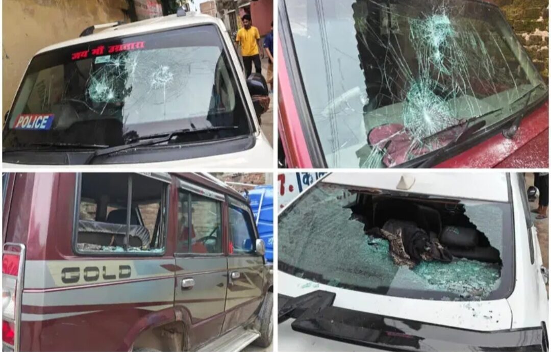 रांची के हिंदपीढ़ी में उपद्रव: असामाजिक तत्वों ने DSP की गाड़ी समेत आधा दर्जन से अधिक वाहनों के शीशे तोड़े