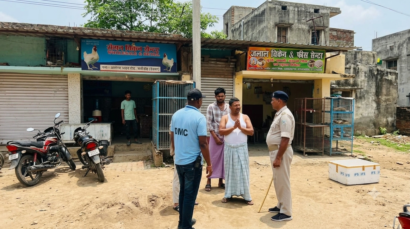 श्रावणी मेला में प्रतिबंध का उल्लंघन पड़ा भारी, जसीडीह की मीट दुकान सील, कई दुकानदारों पर चला जुर्माना चाबुक