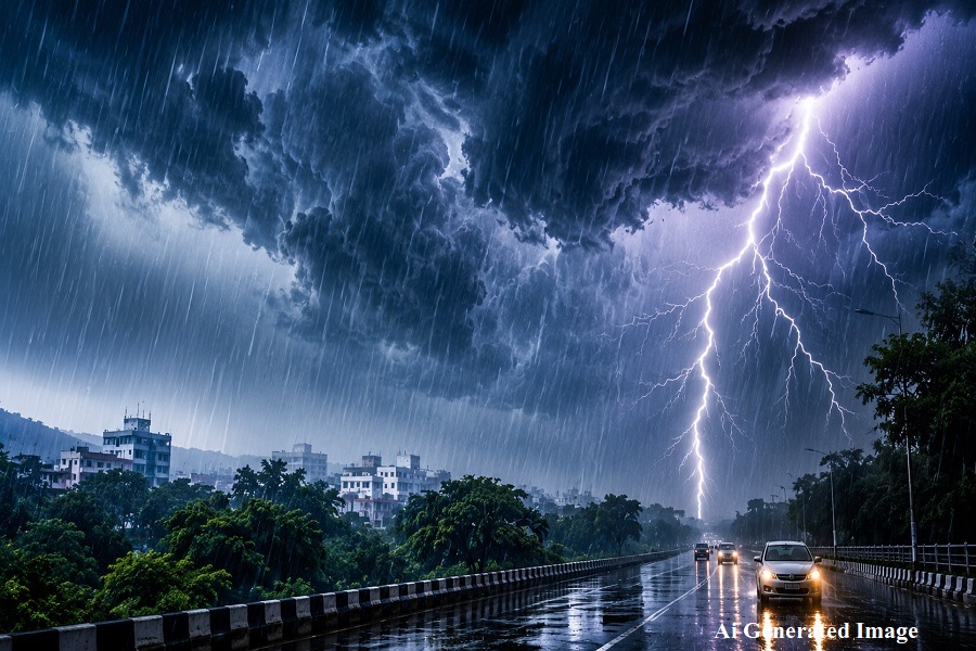 झारखंड में 26 से 29 अगस्त तक भारी बारिश का अलर्ट, इन जिलों में वज्रपात की चेतावनी