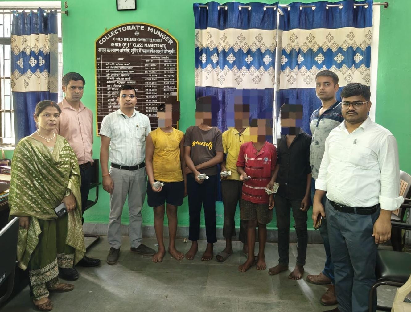 मुंगेर में बाल श्रम के खिलाफ बड़ी कार्रवाई, 5 बच्चे कराए गए मुक्त