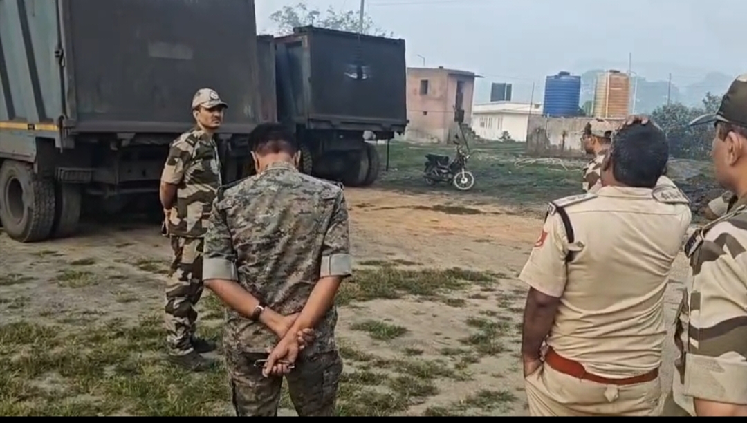 बालूमाथ के गोली टांड़ चेकपोस्ट पर CISF की कार्रवाई, कोयला लदे दो हाइवा जब्त
