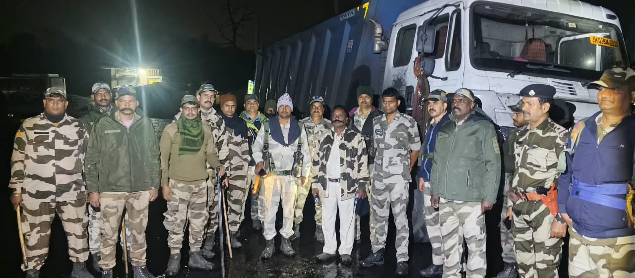 मगध परियोजना में सीआईएसएफ की बड़ी कार्रवाई, तीस टन अवैध कोयले से लदा हाइवा जब्त